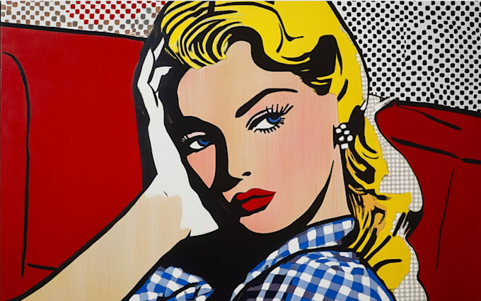 draw pop art or roy lichtenstein style