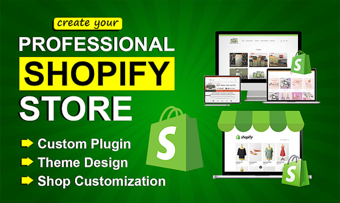 create professional or business shopify store