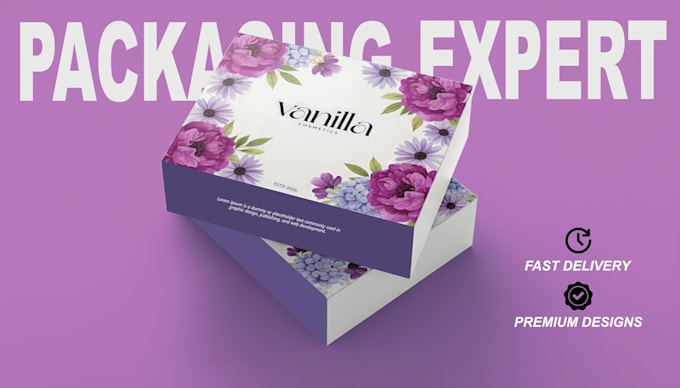 do product packaging design, box packaging, mailer box, subscription box and 3d