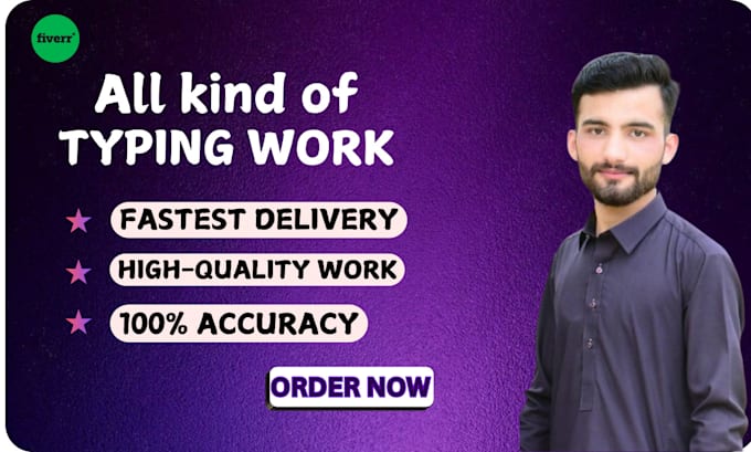 deliver fast typing services and retype scanned documents