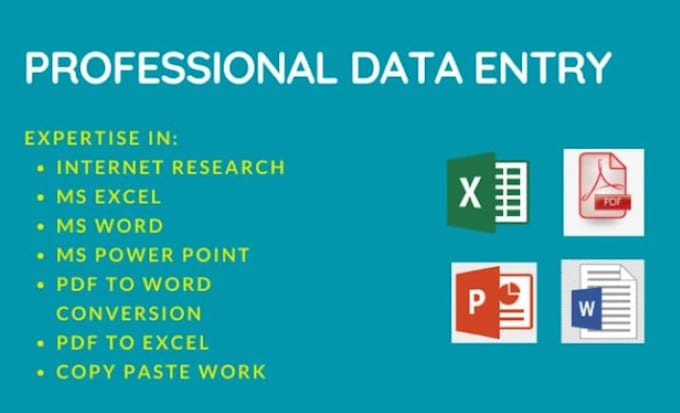 provide accurate data entry, cleanup, and analysis services