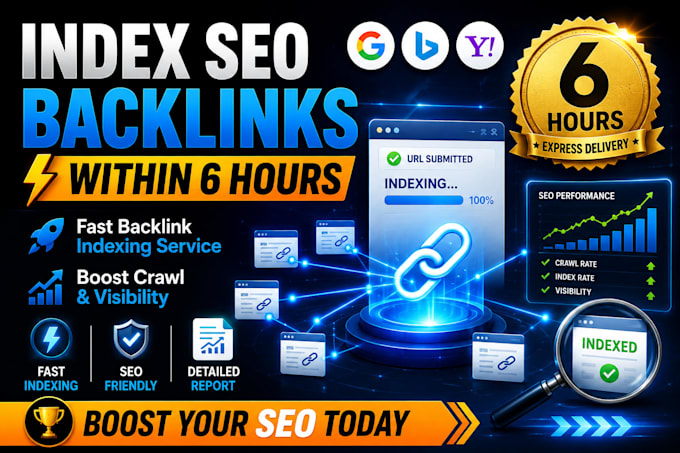 do index SEO backlinks with in 6 hours guaranteed indexing