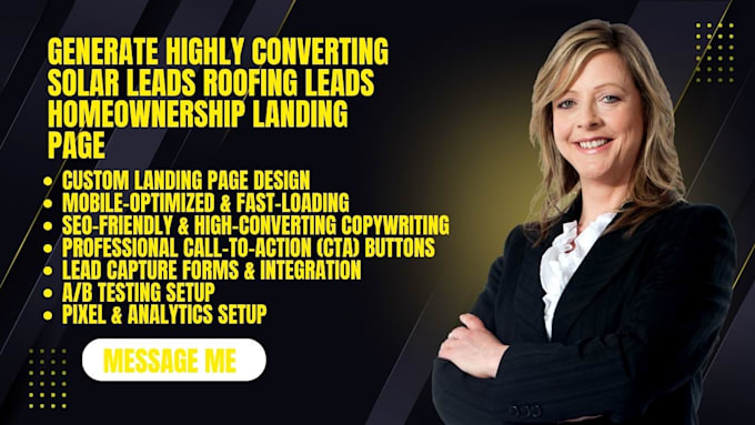 generate highly converting solar leads roofing leads homeownership landing page