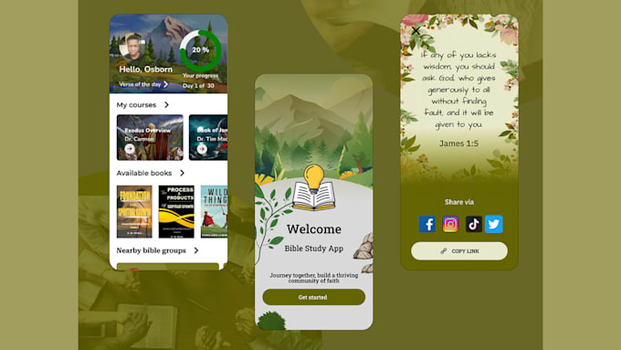 develop bible quran prayer book mobile app online offline mode