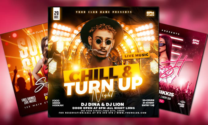 design elegant party flyer and event poster