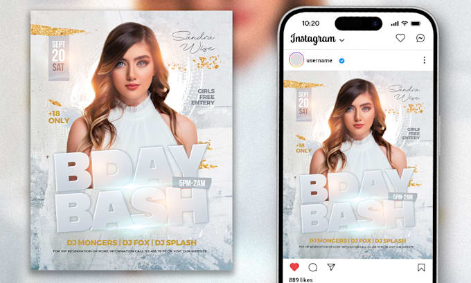 design elegant party flyer and event poster