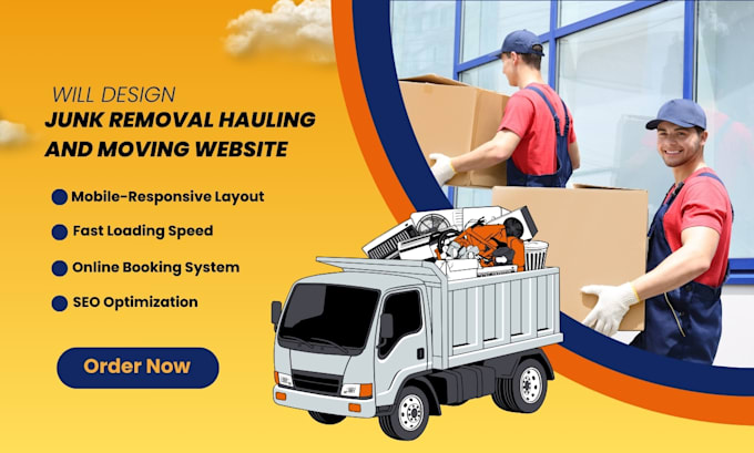 design a junk removal, hauling, and moving website