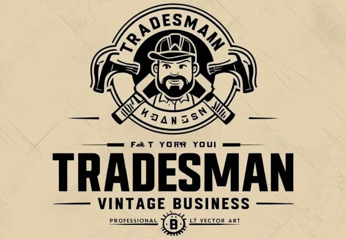 create premium tradesman logo design  for you