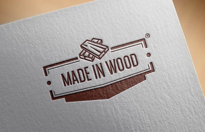 create premium wood work and carpentry logo design