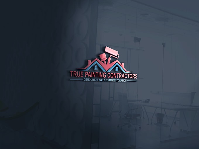provide an awesome painting contractors logo design