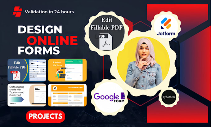 design professional online fillable PDF forms, jotform, and google forms