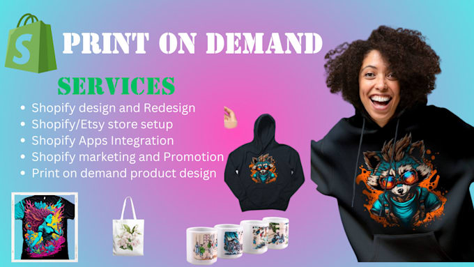 shopify print on demand website etsy pod store printiful printify shineon gelato