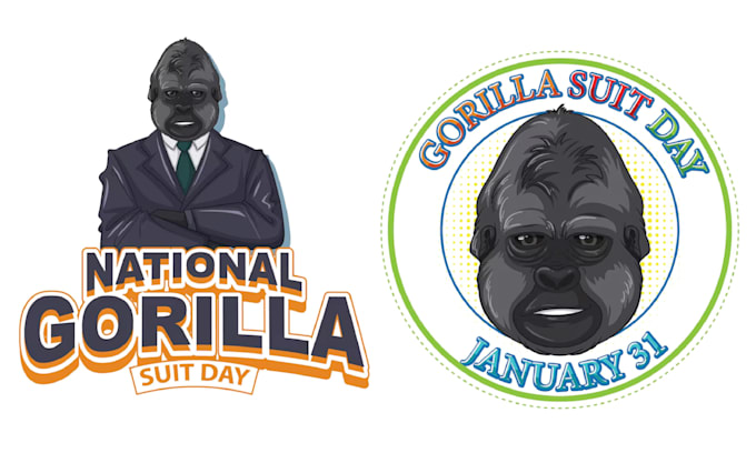 make high quality monkey gorilla vector logo