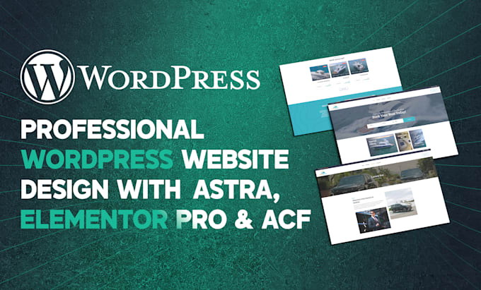 design a professional wordpress website with elementor pro