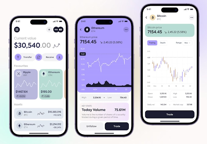 Develop crypto wallet app, wallet app, payment app, fintech app by ...