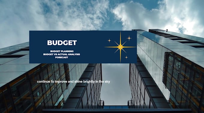 prepare a detailed budget or forecast
