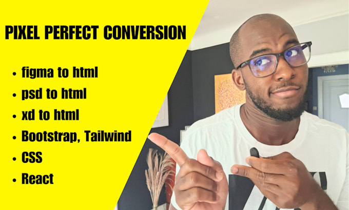 convert figma to HTML, psd to html, tailwind css, bootstrap