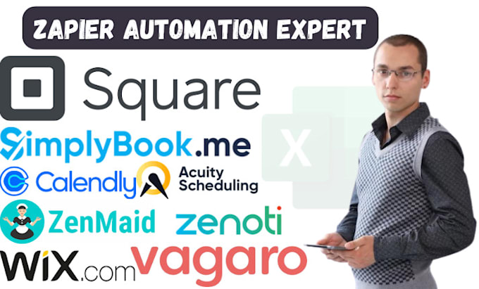 Zapier square simplybook calendly acuity zanmaid zenoti vagaro wix by