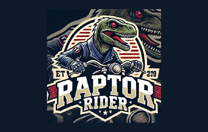 Giant Raptor And Rider Design amazing raptor rider mascot logo for your company by Lizzie ...