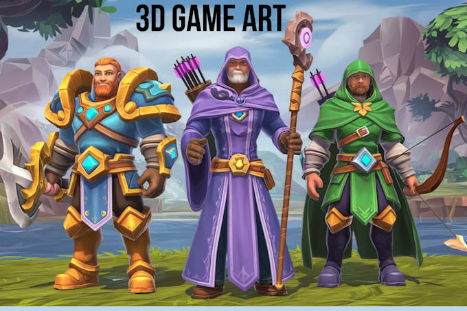 create premium 3d game characters and art