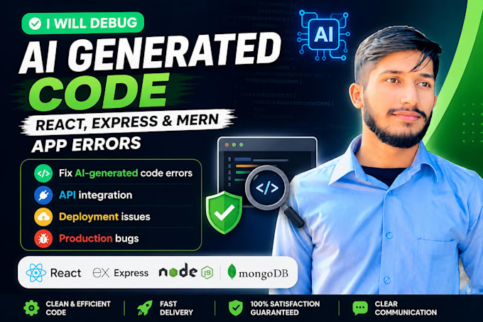 debug ai generated code, react, express and runtime app errors