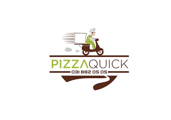 make viewable gorgeous pizza delivery logo