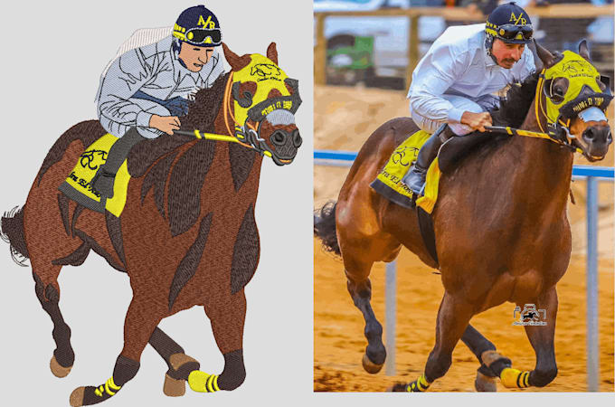 do embroidery digitizing into dst, pes, jef emb files in 1 hr