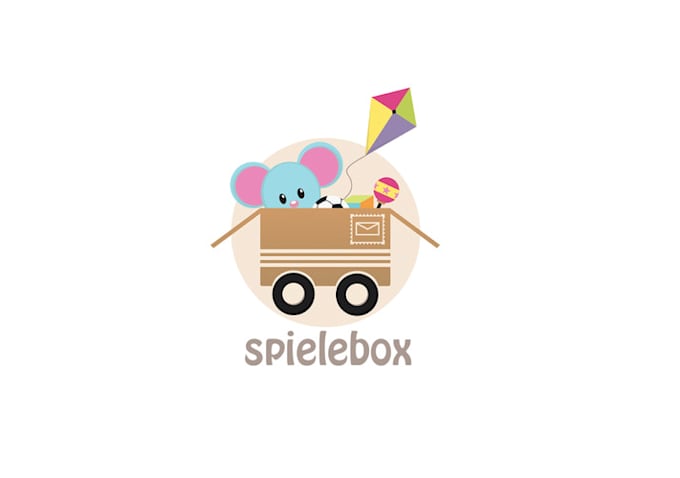 make traditional cheerful toy box logo
