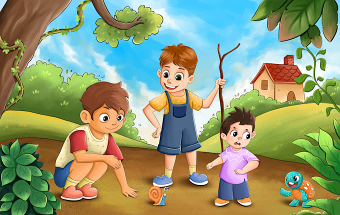 draw children book illustrations and book covers