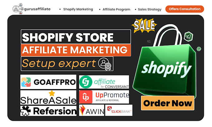 setup shopify affiliate marketing program goaffpro uppromote refersion referrly