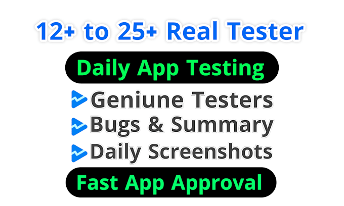 provide 12 or 25 testers for your app and google play console