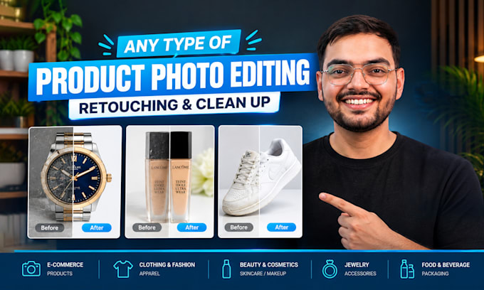 do product photo editing, retouching, and photoshop editing