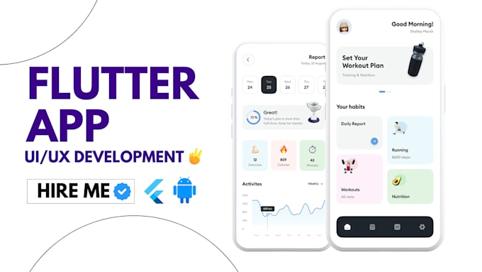 Create professional flutter ui ux pages fast, responsive by ...