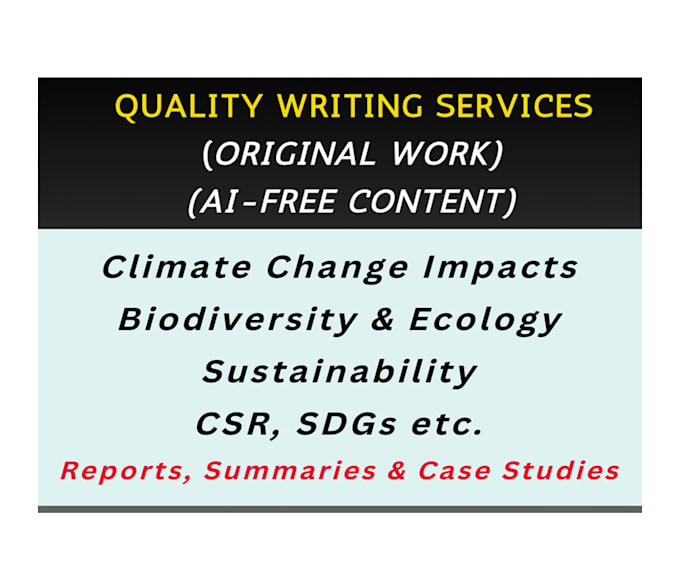 do climate change, sustainability, biodiversity, and conservation reports