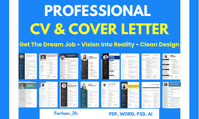 Do professional cv maker and design upgrade expert in resume with cover ...