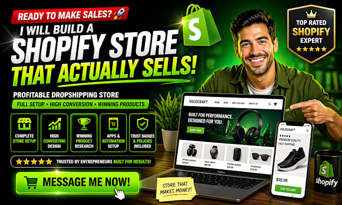 build a high converting shopify dropshipping store that generates sales