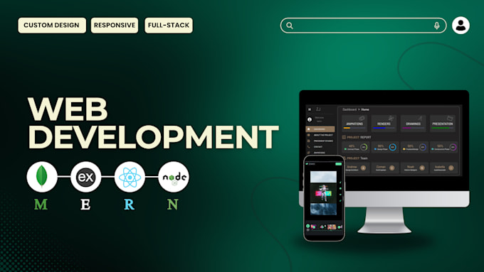 build responsive mern websites with custom features