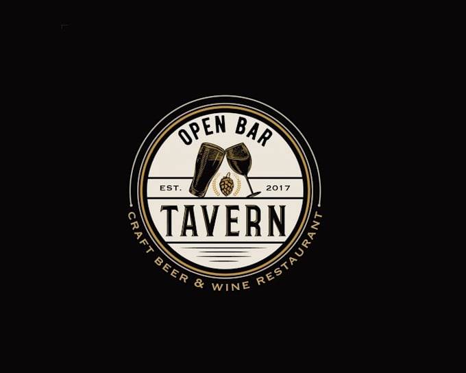 make craft beer tavern wine restaurant logo