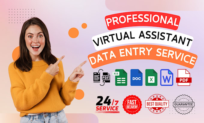do fast data entry typing work job, excel data entry, web research, PDF to word