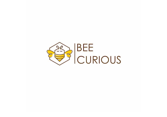 design simple elegant honey bee farm logo