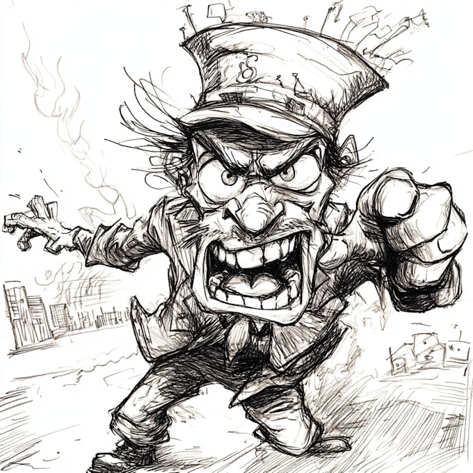 draw political cartoon and comic strip