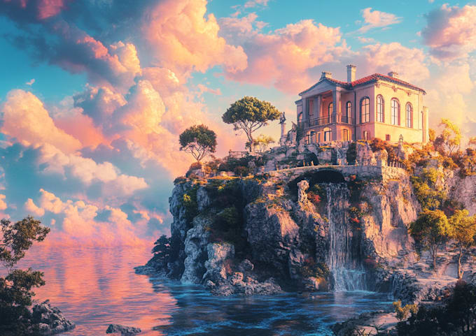 draw a house or landscape portrait