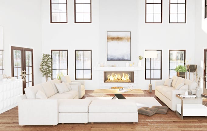 turn your 3d archviz rendering to realistic design,revit 3d interior walkthrough