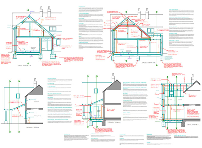 provide construction drawings as per UK building regulations