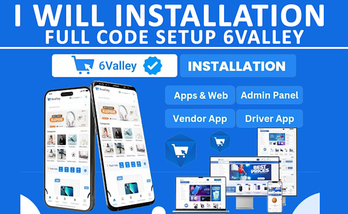 install 6valley script apps and website