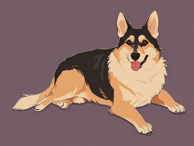 draw illustration pet portrait vector art