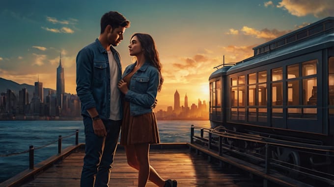 create couples art vector portrait