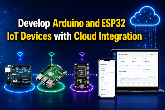 develop arduino and esp32 iot devices with cloud integration