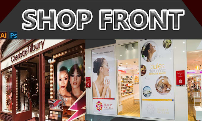 do sunning window graphic,eye catching shop front or storefront