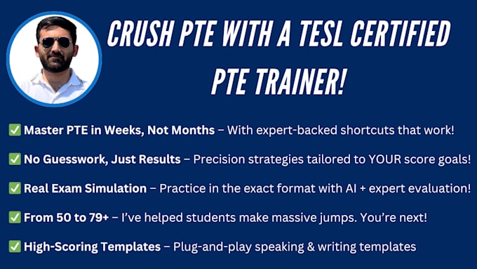 be your expert pte trainer for a guaranteed 79 plus score